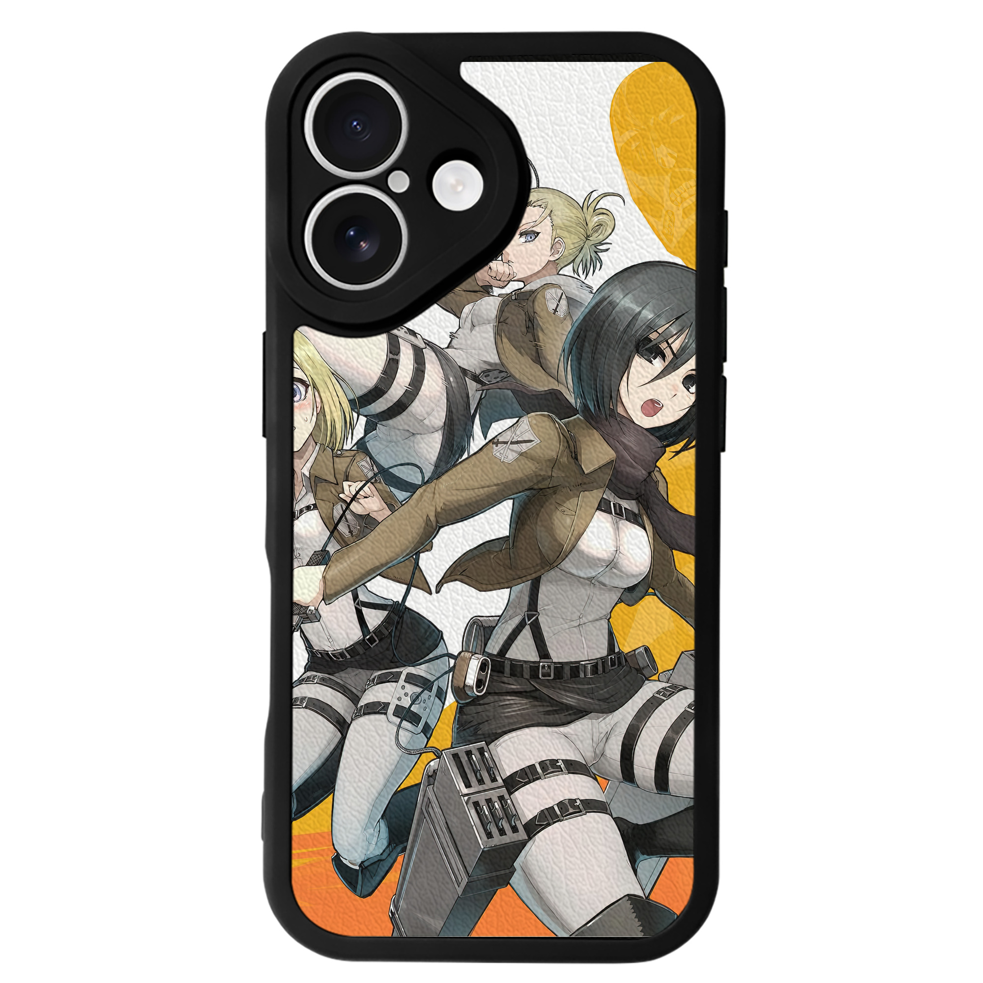 （画像用） 進撃の巨人 Attack on Titan 【iPhone 16シリーズ対応】シリコンスマホケース（レザー調） 材質：シリコン